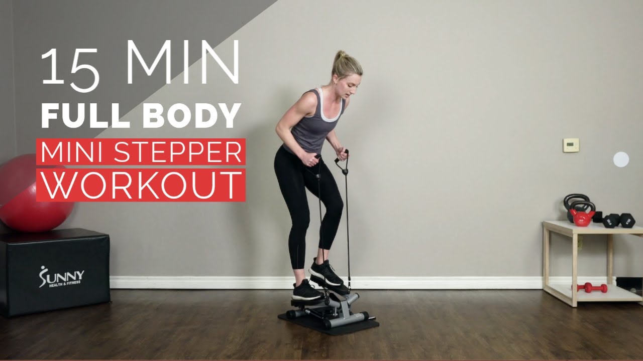 15 Minute Full Body Mini Stepper with Bands Workout