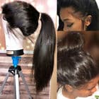 360 Lace Front Wigs Straight Real Brazilian Human Hair Full Lace Wig Baby Hair J
