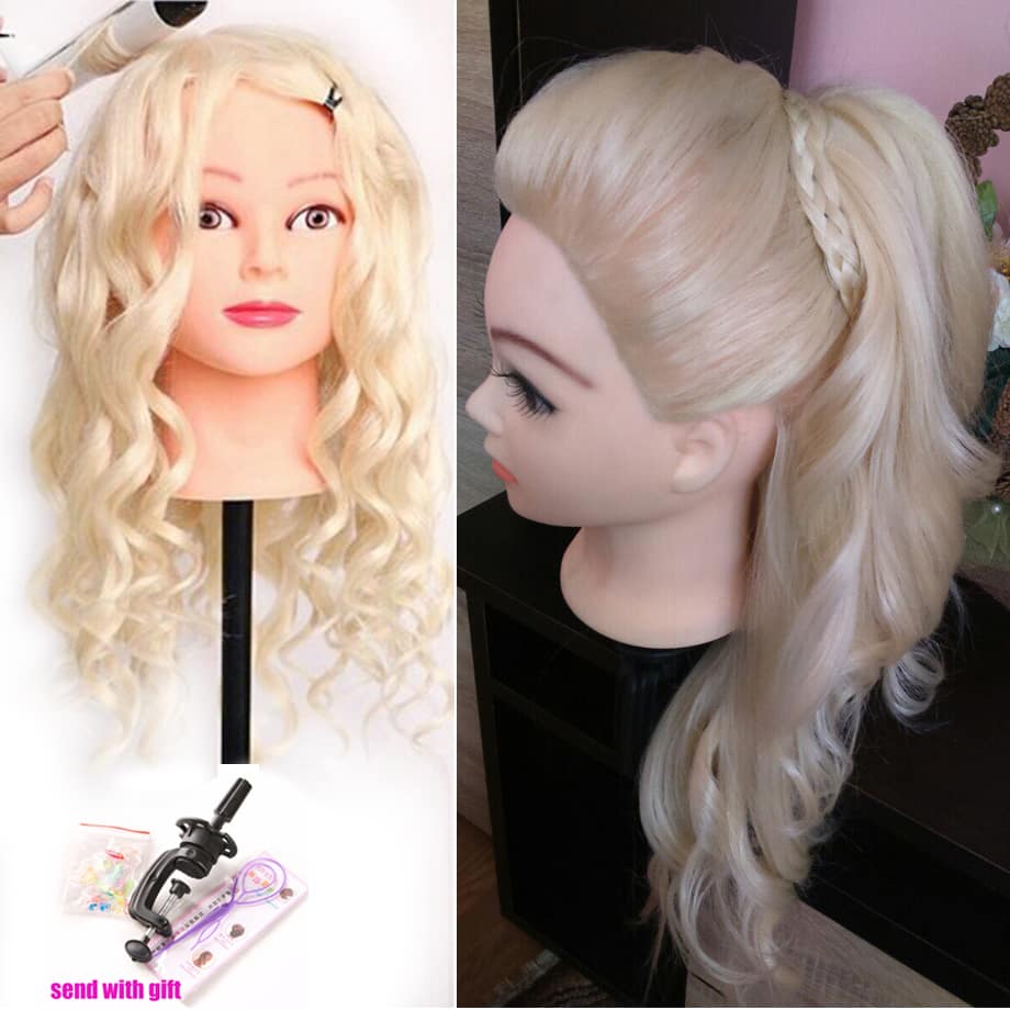 Human Hair Mannequin Head