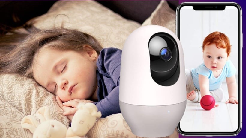 Nooie Baby Monitor with Camera, WiFi Pet Camera Indoor, 360-degree Wireless IP Baby Camera