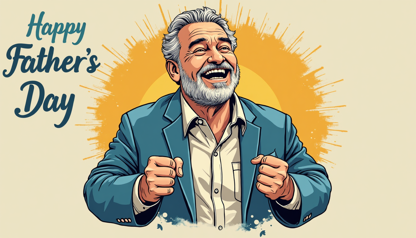 The Best Father's Day Tech Gift Ideas For 2025 a man smiling with presents - happy fathers day