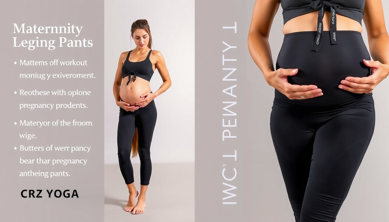 Maternity leggings for comfort and support.