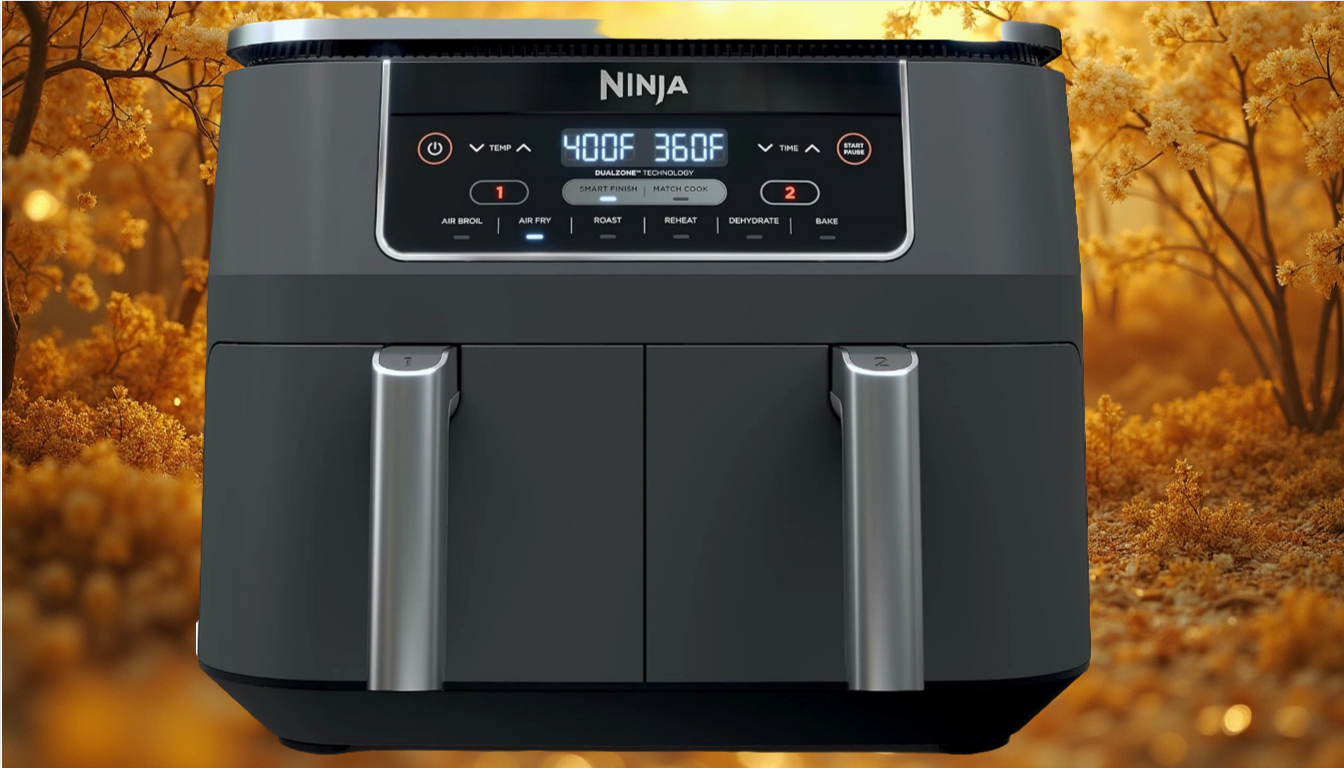 Dual-zone air fryer with digital controls