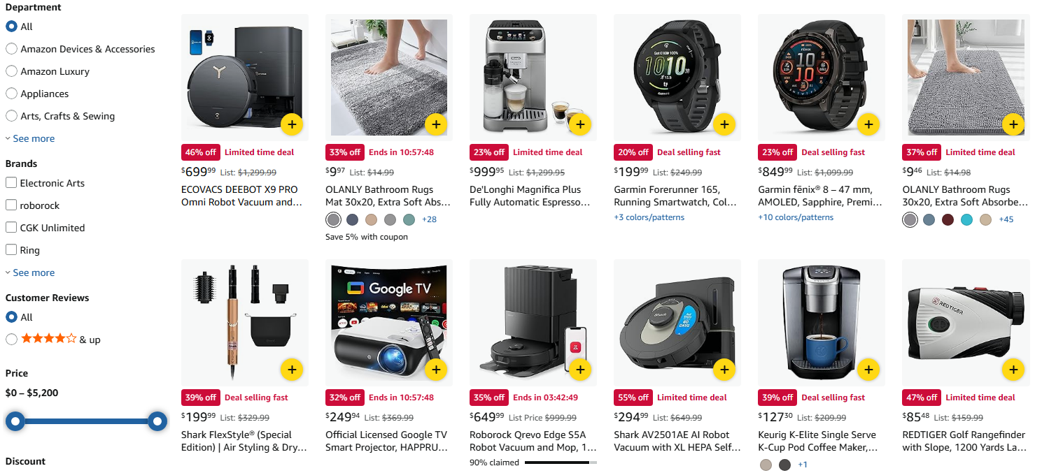 Various electronics and home goods deals