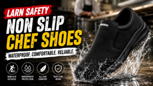 LARN SAFETY Non Slip Shoes for Men – Chef Work Shoes Non slip chef shoes for safety.